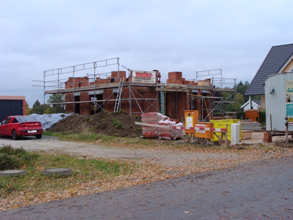 6. Oktober 2008: Letztlich haben Sturm und Regen heute zum Abbruch der Bauarbeiten gefhrt.