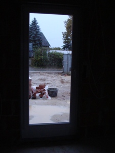 21. Oktober 2008: Blick aus dem Wohnzimmer - Regen.