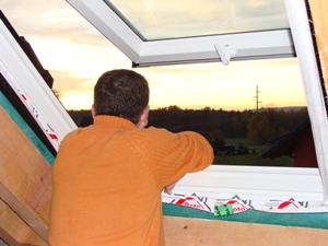 1. November 2008: Nach getaner Arbeit noch ein Blick aus Erik's Dachfenster...
